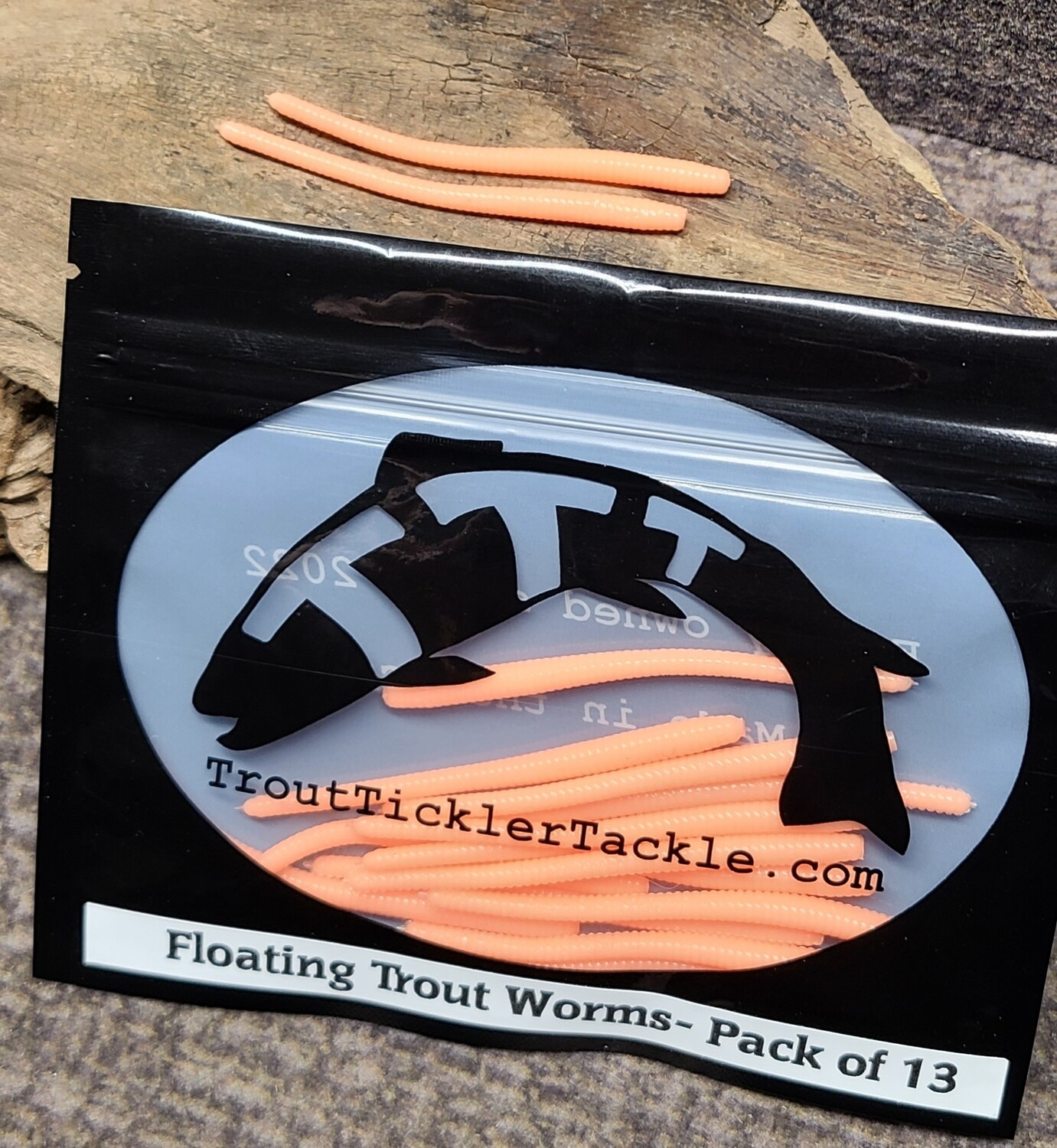 3&quot; Floating Trout Worms- Orange