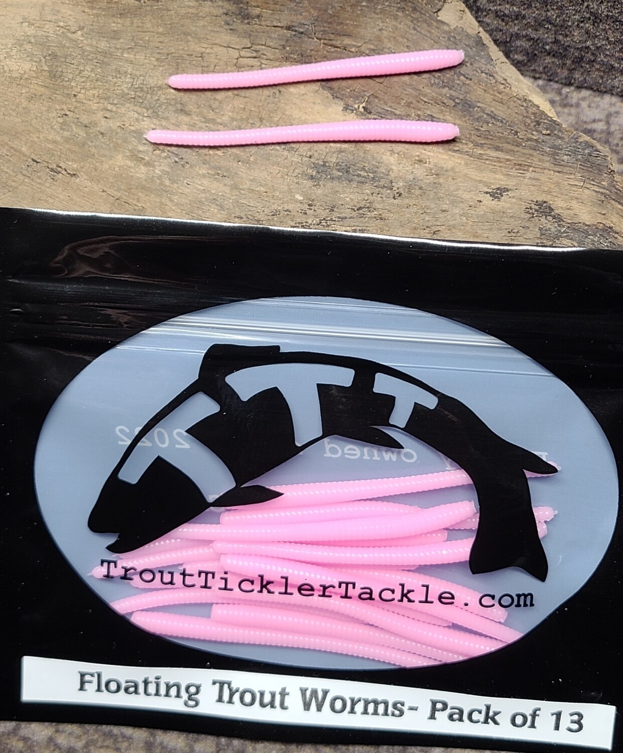 3&quot; Floating Trout Worms- Bubblegum
