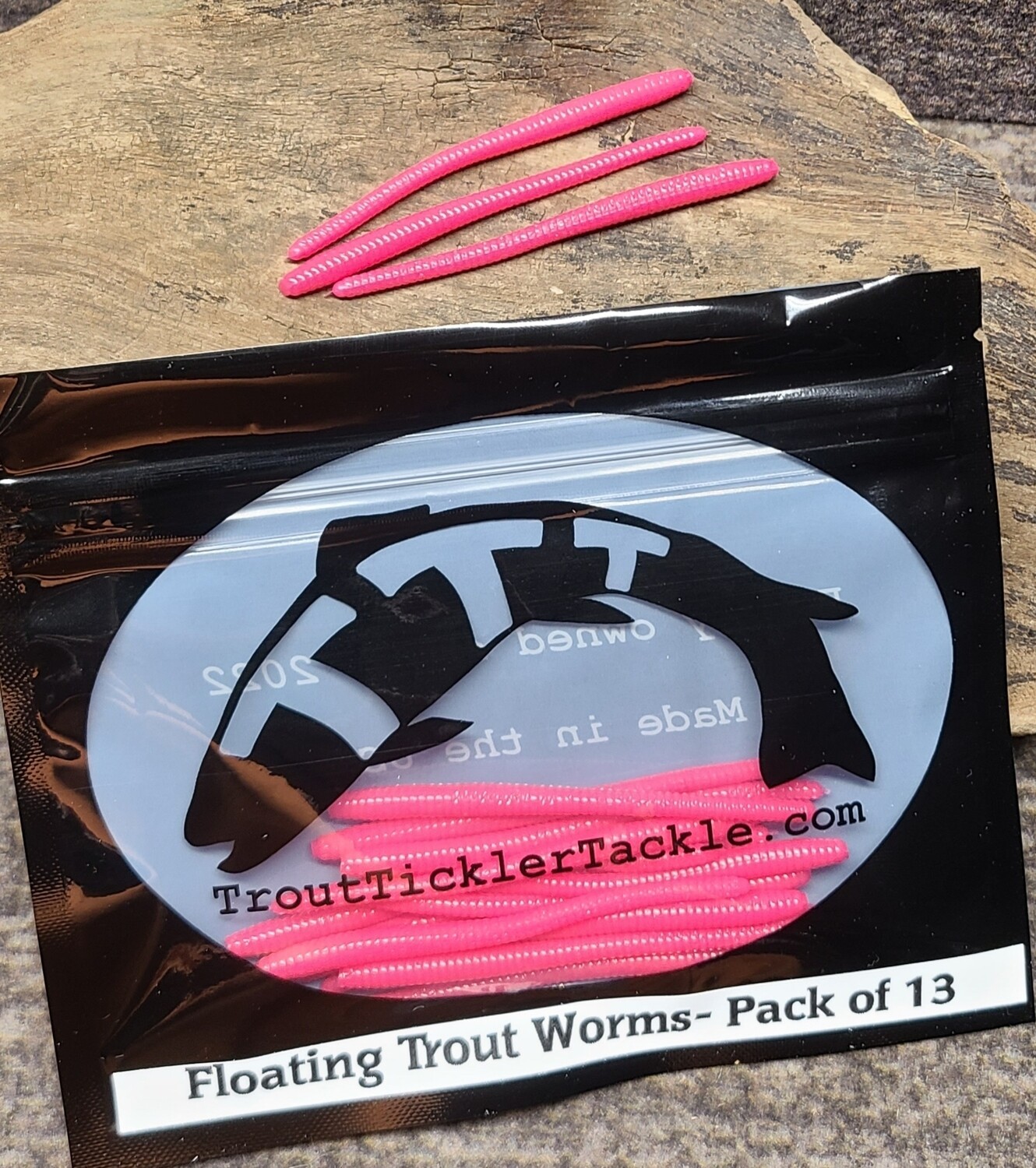 3&quot; Floating Trout Worms- Dark Pink