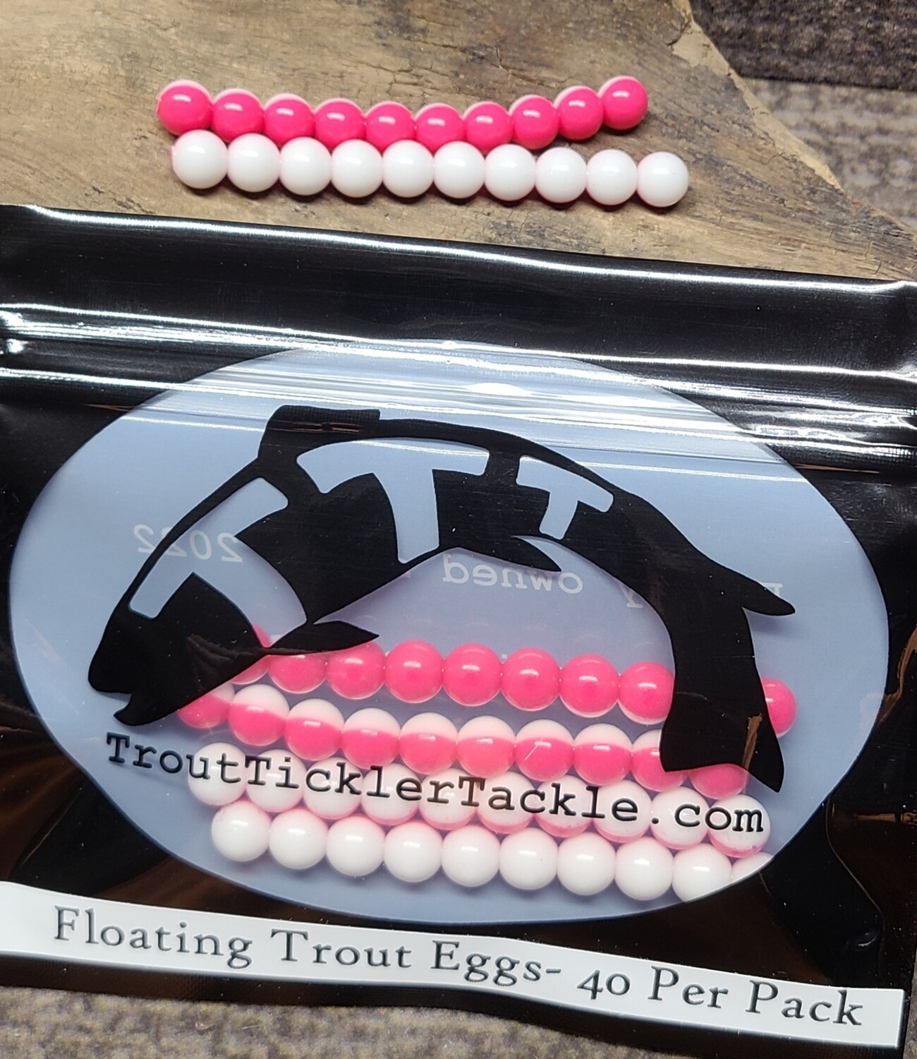 Floating Trout Eggs- Dark Pink/ White