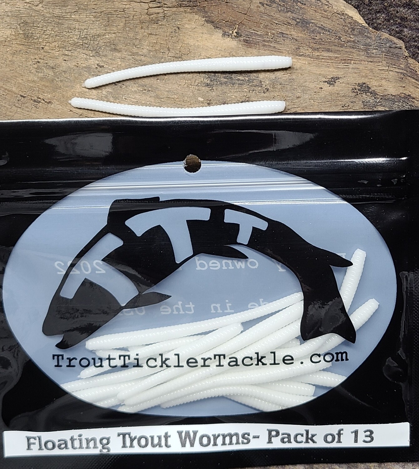3&quot; Floating Trout Worms- White