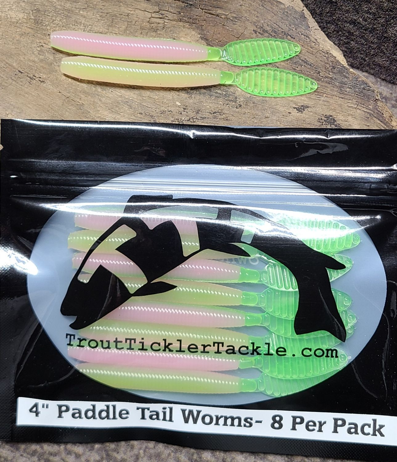 4&quot; Paddle Tail Worm- Amped Chicken (floating)