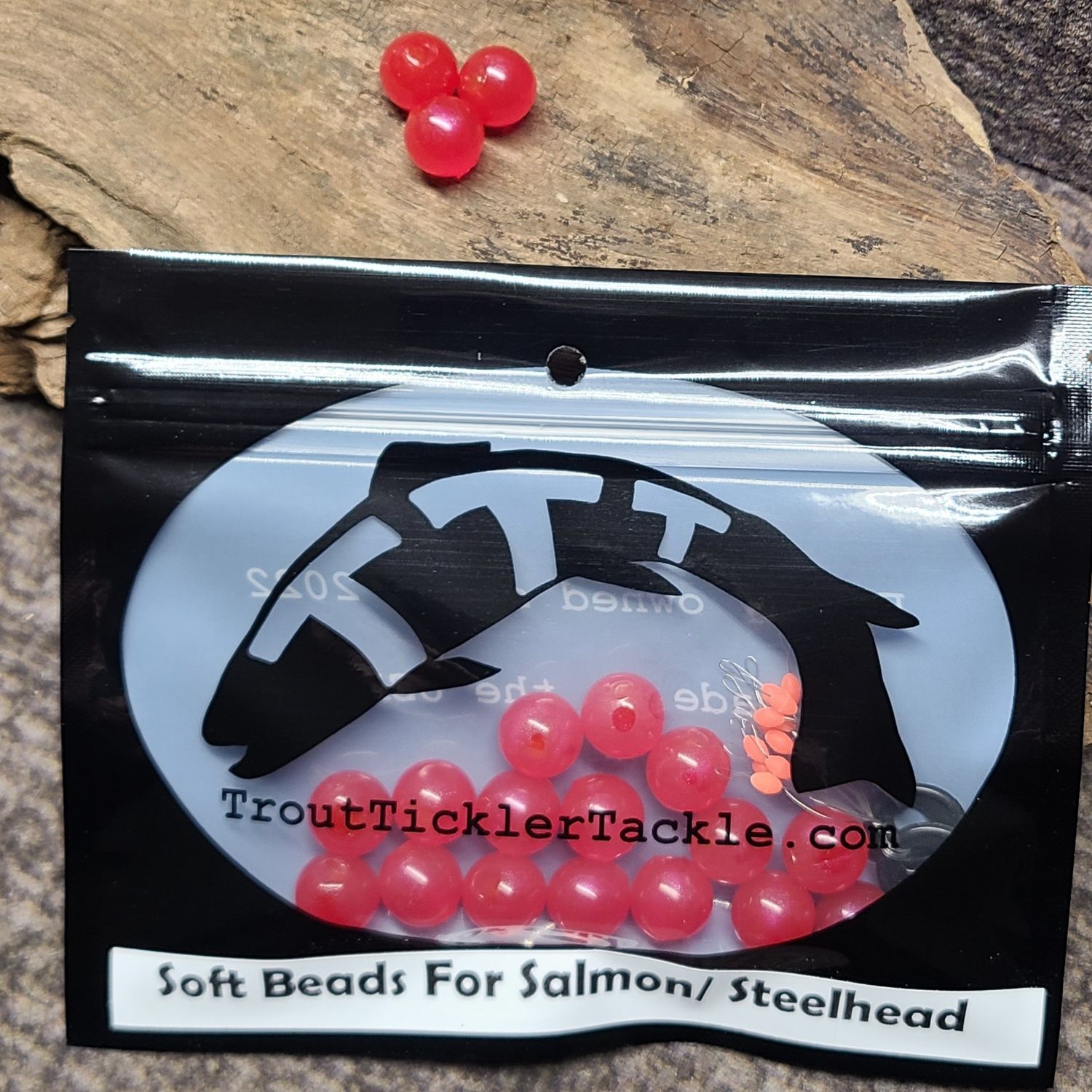 Soft Beads 12mm- Red/Orange Dot (Core Shot)