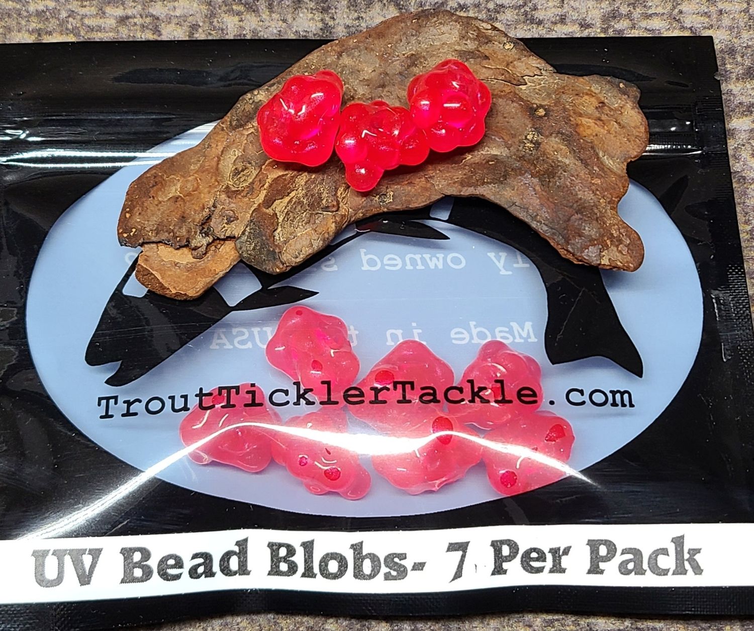 3/4&quot; Bead Blobs- Cured Red (new version)