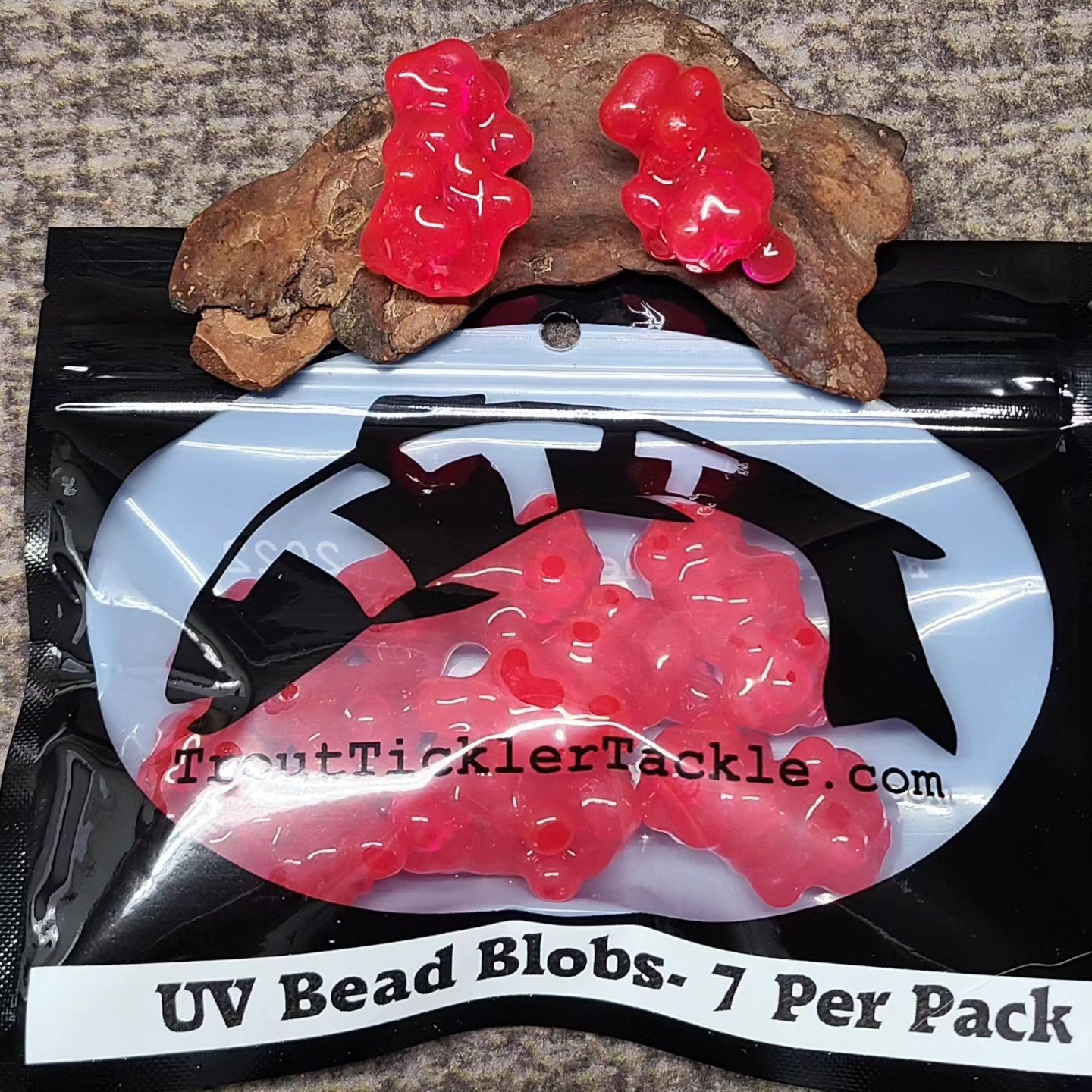 1.5&quot; Bead Blobs- Cured Red (new version)