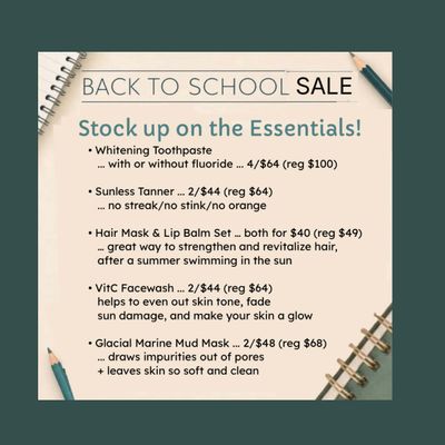 Back to School SALE