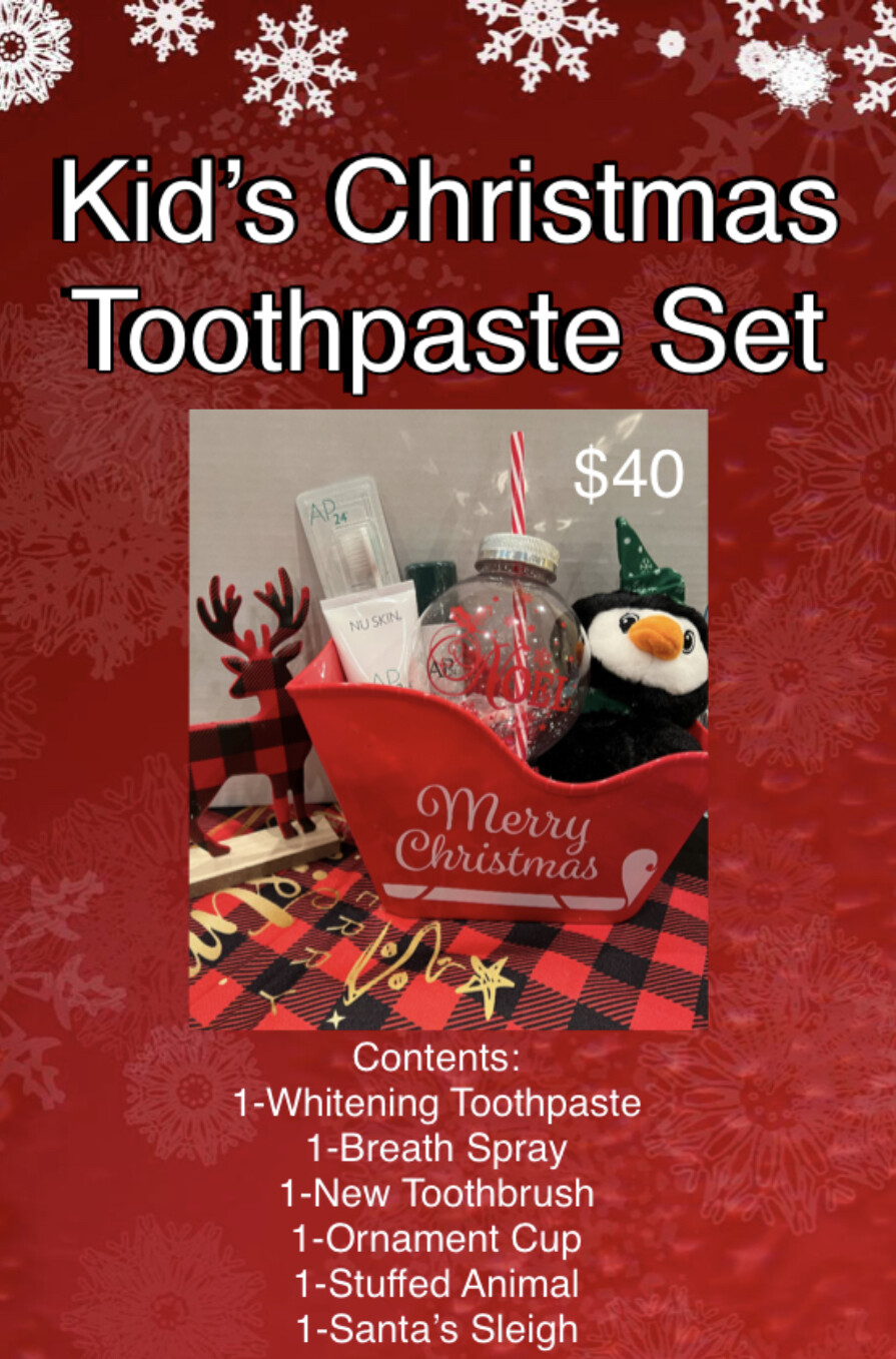 Kids Christmas Toothpaste Set