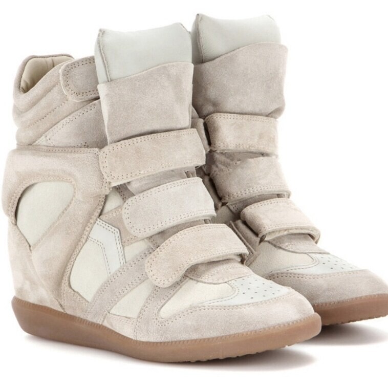 The Suede Wedge Sneaker