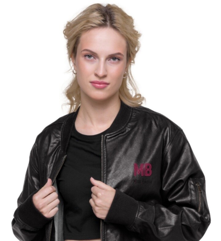 The Miss Bossie Vegan Leather Bomber Jacket