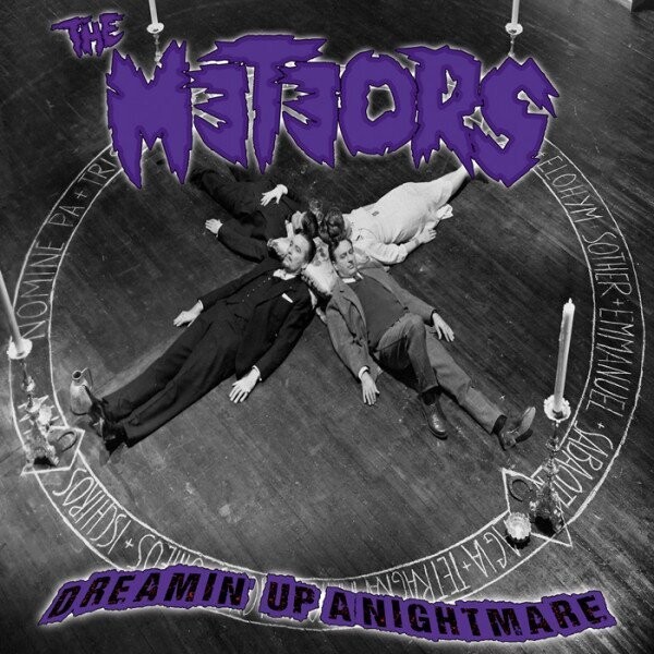 LP - The Meteors - Dreamin' Up A Nightmare  (12" Vinyl) - Limited Pinwheel PURPLE WHITE