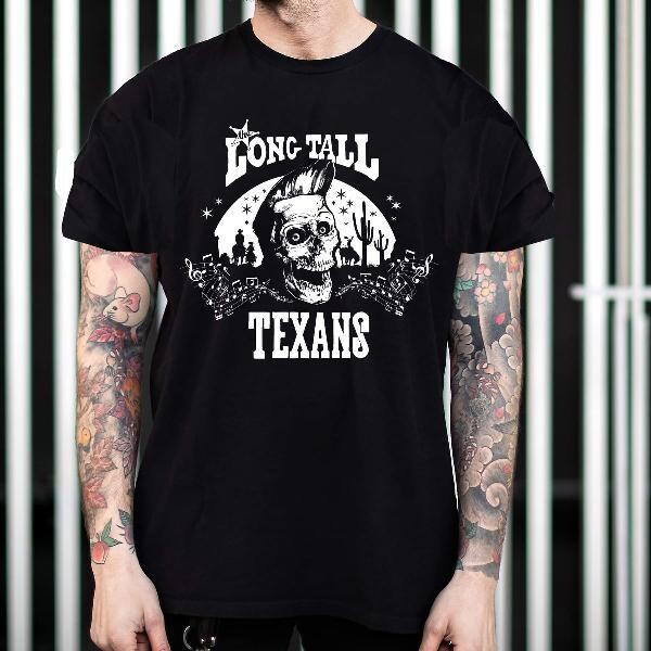 T-Shirt - Long Tall Texans Skull - MEN Size L - SOL IMPERIAL - see description