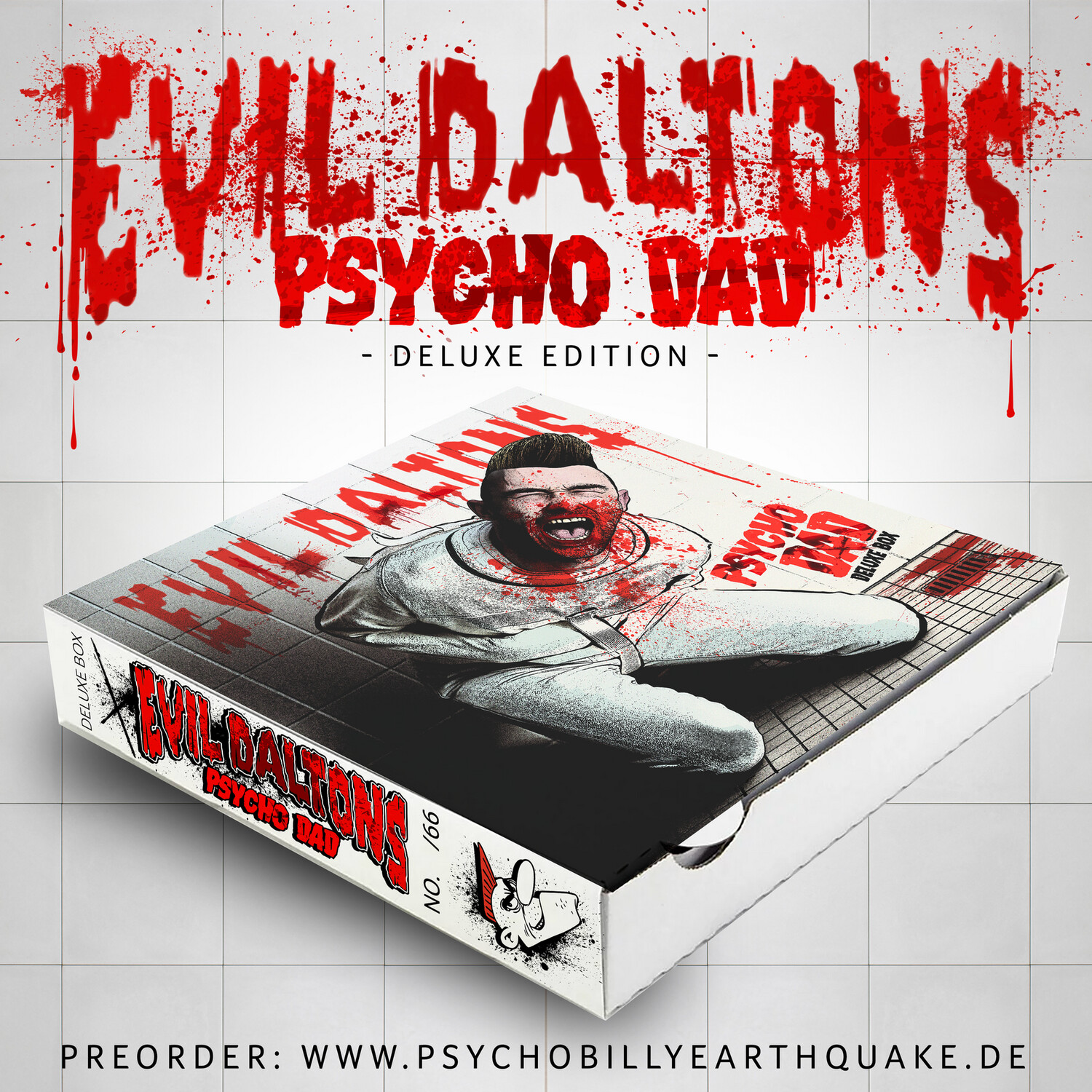 BOX - Evil Daltons - Psycho Dad / 12" Vinyl ALL COLORS + T-Shirt Size L / Limited Collectors Fan Edition Box / Release Date 30.06.2023