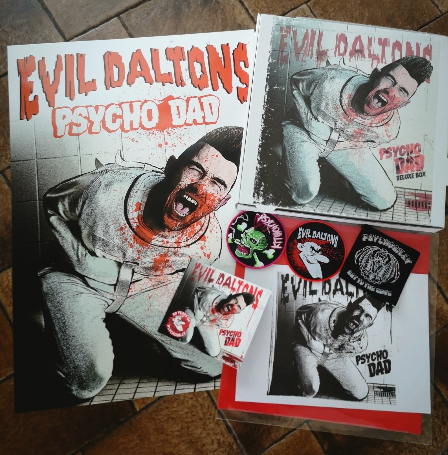 BOX - Evil Daltons - Psycho Dad / 12" Vinyl BLACK / TEST PRESSING / Limited to 10 pieces