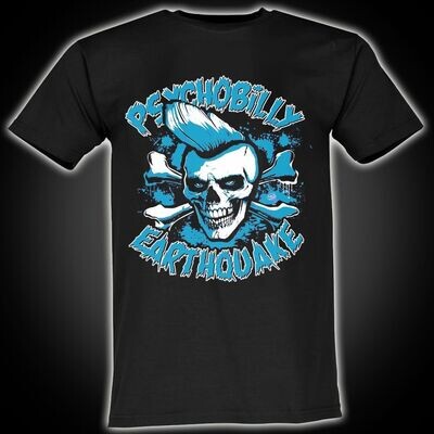 T-Shirt - Psychobilly Earthquake - BLUE - MEN Size XL - SOL IMPERIAL