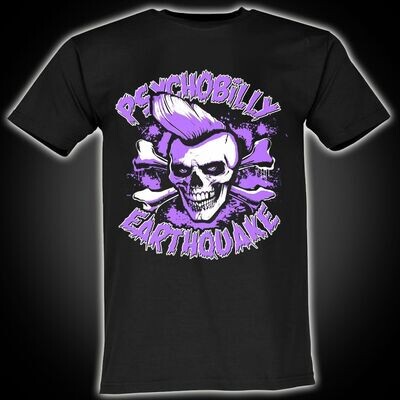 T-Shirt - Psychobilly Earthquake - PURPLE - MEN Size XL - SOL IMPERIAL