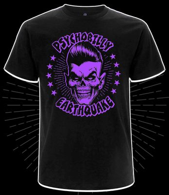 T-SHIRT - Psychobilly Earthquake Halloween Edition - PURPLE PRINT - MEN SIZE T-SHIRT - Psychobilly Earthquake Halloween Edition - PURPLE PRINT - MEN SIZE "L"