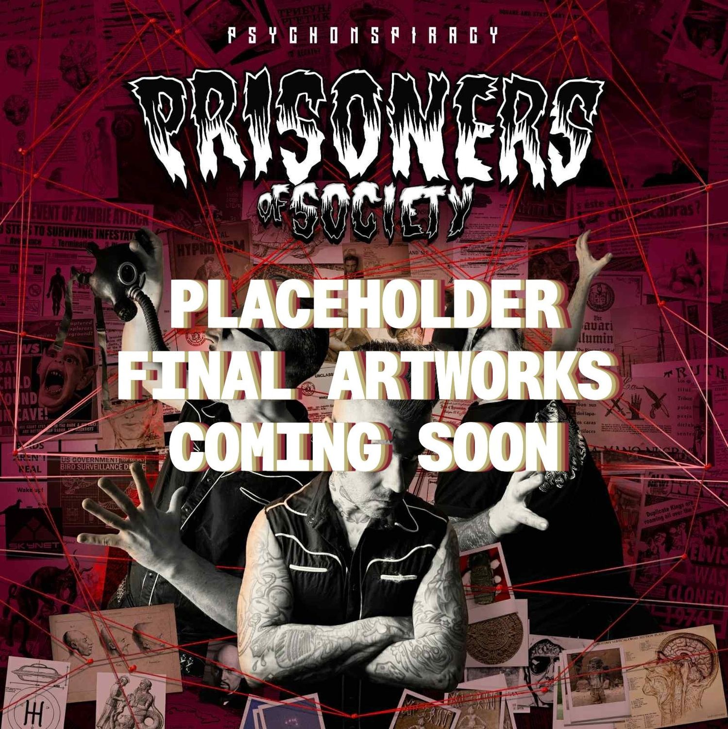 PRE-ORDER : LP - Prisoners Of Society - Psychonspiracy / 12" Vinyl BLACK / Artwork by Olafh Ace