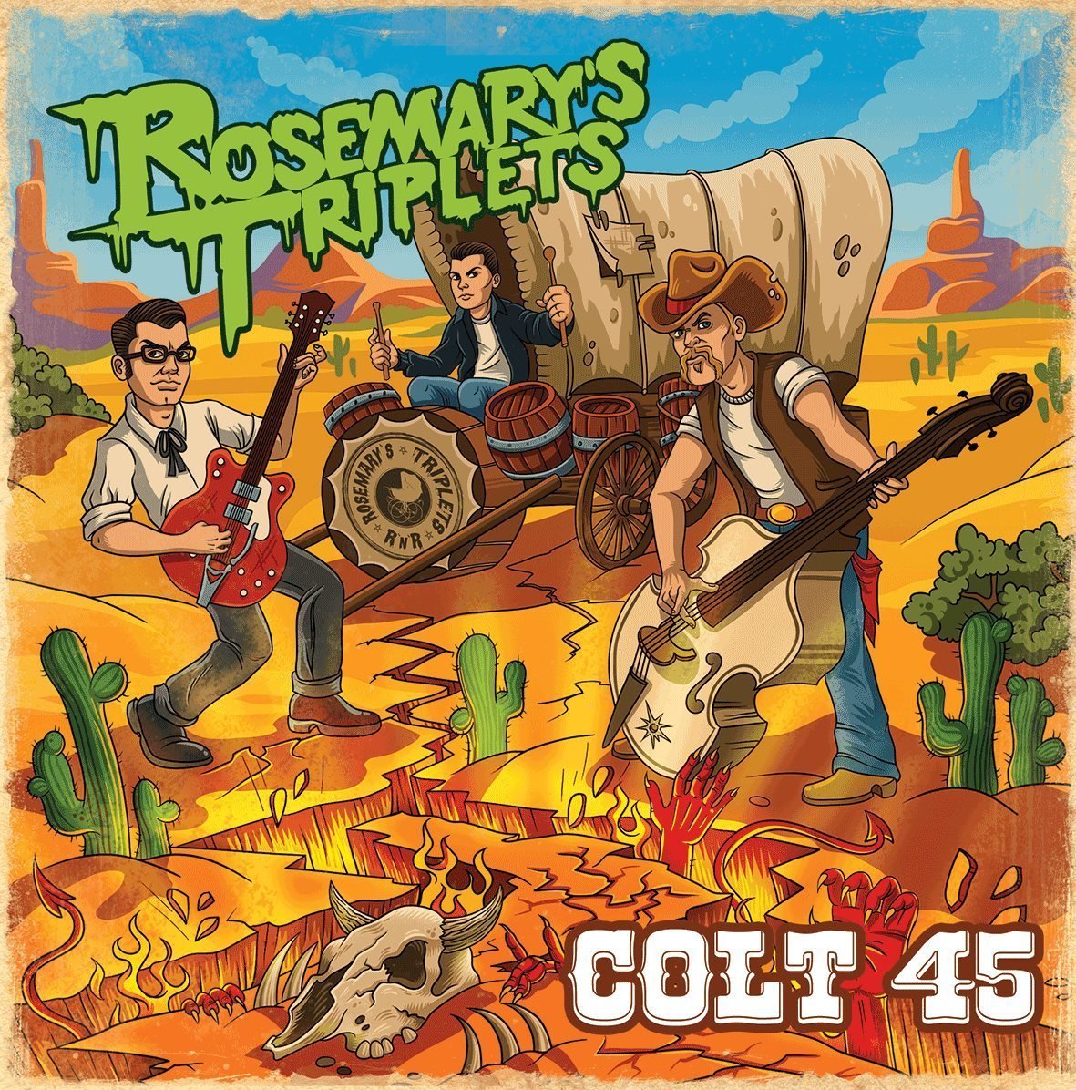 SINGLE - Rosemary's Triplets - Colt 45 (7" Single) - Limited RED TRANSPARENT