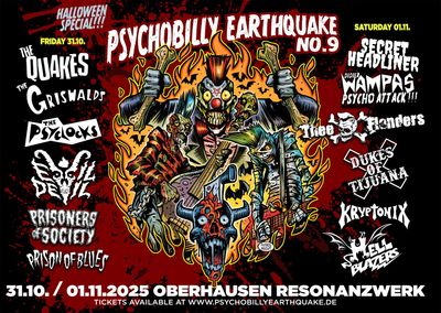 TICKET - Weekend-Ticket : Psychobilly Earthquake No. 9 + FREE PATCH
