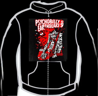 PRE-ORDER : HOODIE - Psychobilly Earthquake Festival Edition - RED PRINT - delivery from 31.10.25