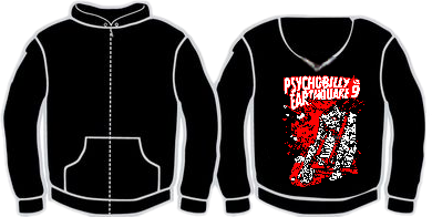 PRE-ORDER : ZIPPER-HOODIE - Psychobilly Earthquake Festival Edition - RED PRINT (BACKPRINT ONLY) - delivery from 31.10.25 PRE-ORDER : ZIPPER-HOODIE - Psychobilly Earthquake Festival Edition - RED PRINT (BACKPRINT ONLY) - delivery from 31.10.25