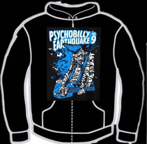 PRE-ORDER : HOODIE - Psychobilly Earthquake Festival Edition - BLUE PRINT - delivery from 31.10.25