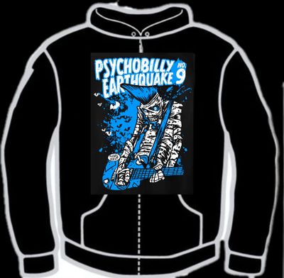 PRE-ORDER : HOODIE - Psychobilly Earthquake Festival Edition - BLUE PRINT - delivery from 31.10.25