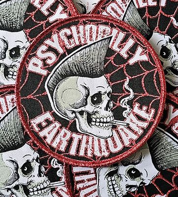 PATCH - Psychobilly Earthquake Skeleton Cigarette- Limited Edition