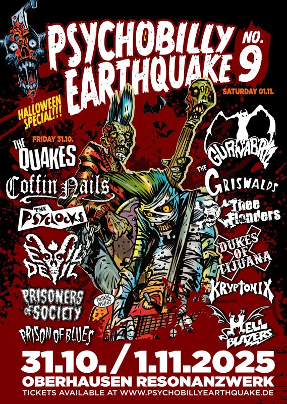 POSTER - Psychobilly Earthquake No. 9