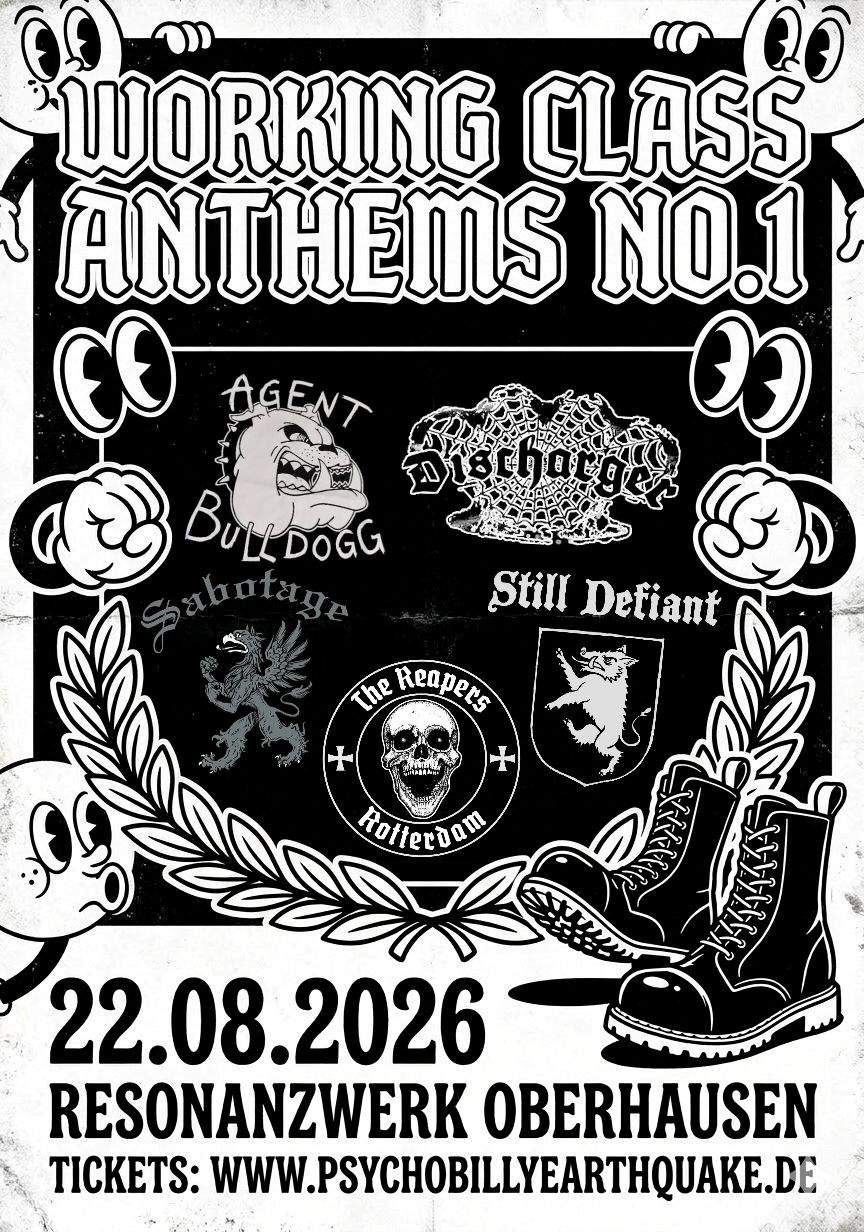 TICKET - Working Class Anthems No.1 - 22.08.26 @ResonanzWerk Oberhausen TICKET - Working Class Anthems No.1 - 22.08.26 @ResonanzWerk Oberhausen