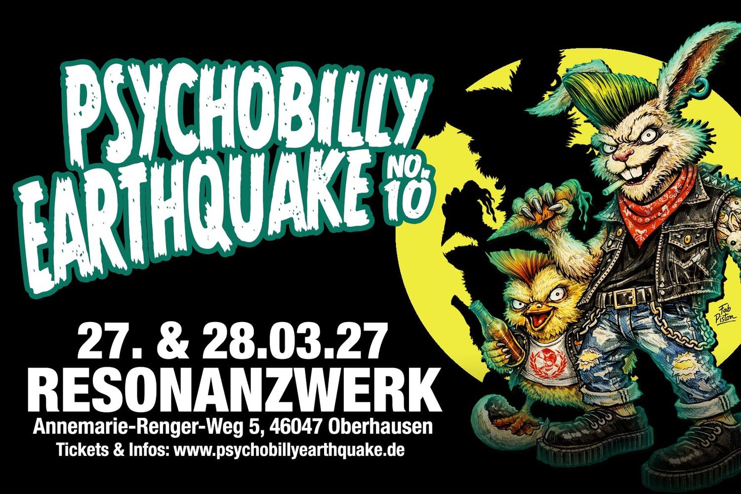 TICKET - Psychobilly Earthquake No. 10 / WEEKENDTICKET / 27. & 28.03.27