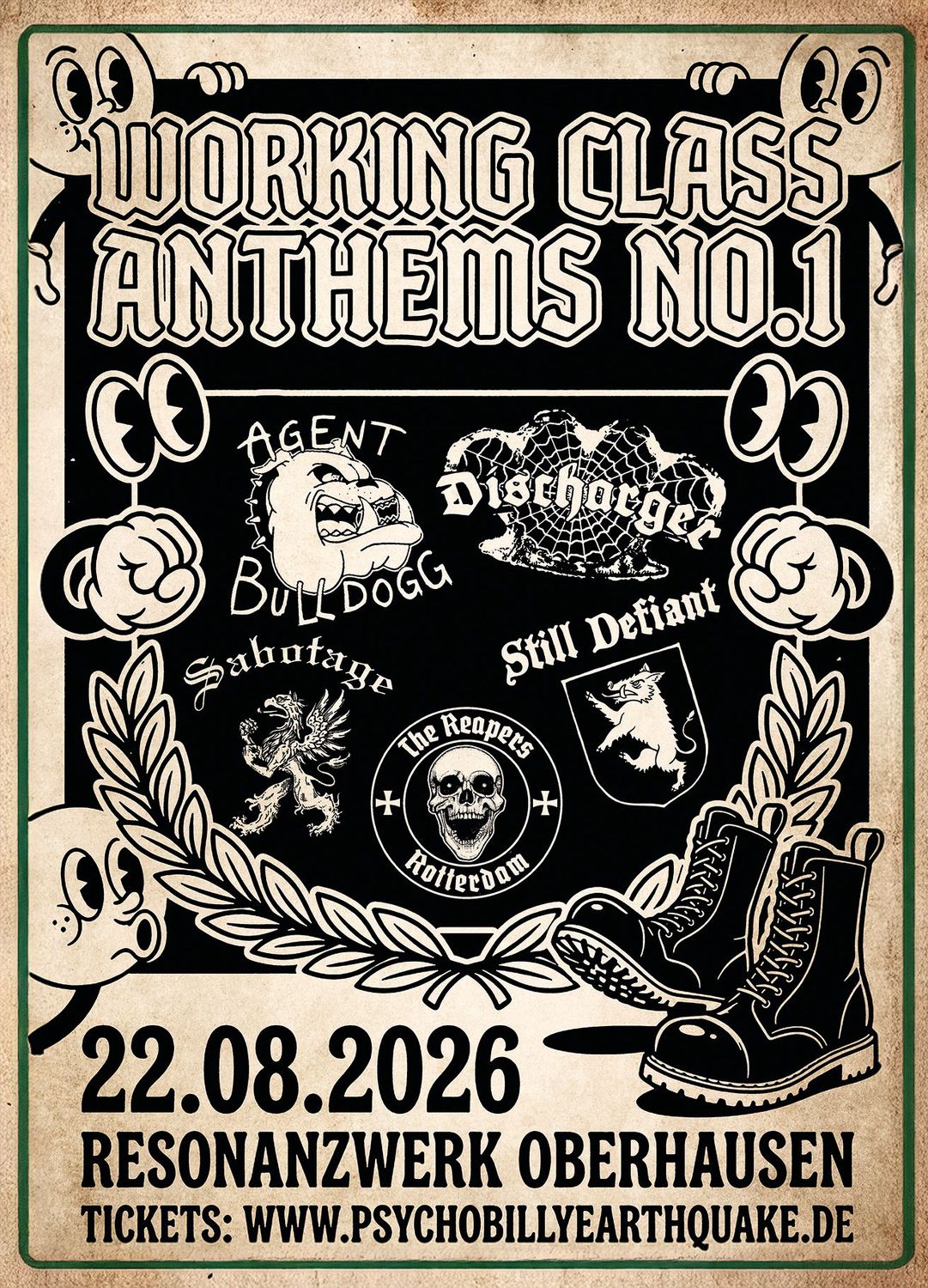 TICKET - ​VORVERKAUF BEENDET - BITTE BESCHREIBUNG BEACHTEN - Working Class Anthems No.1 - 22.08.26 @ResonanzWerk Oberhausen