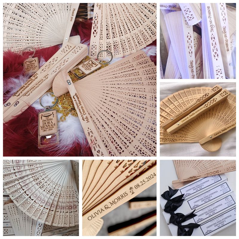Wooden Hand fan with Branding