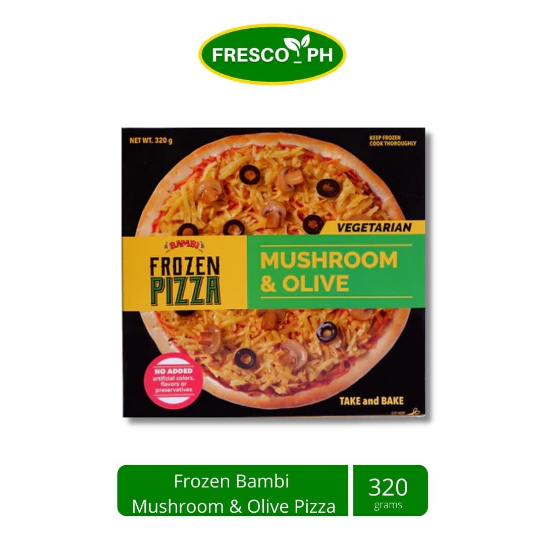 Bambi Mushroom & Olive Pizza 320g (Ready to Bake/ Heat)