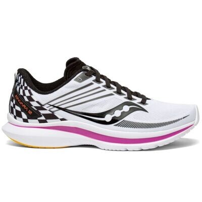 Saucony Kinvara 12, Damen, reviere, weiß/schwarz/pink Saucony Kinvara 12, Damen, reviere, weiß/schwarz/pink