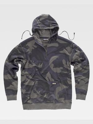 FELPA UNISEX CAPPUCCIO LEGGERA CAMOUFLAGE