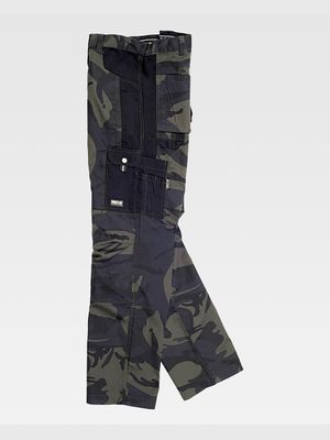 PANTALONE MULTITASCHE RINFORZI ALLE GINOCCHIA CAMOUFLAGE