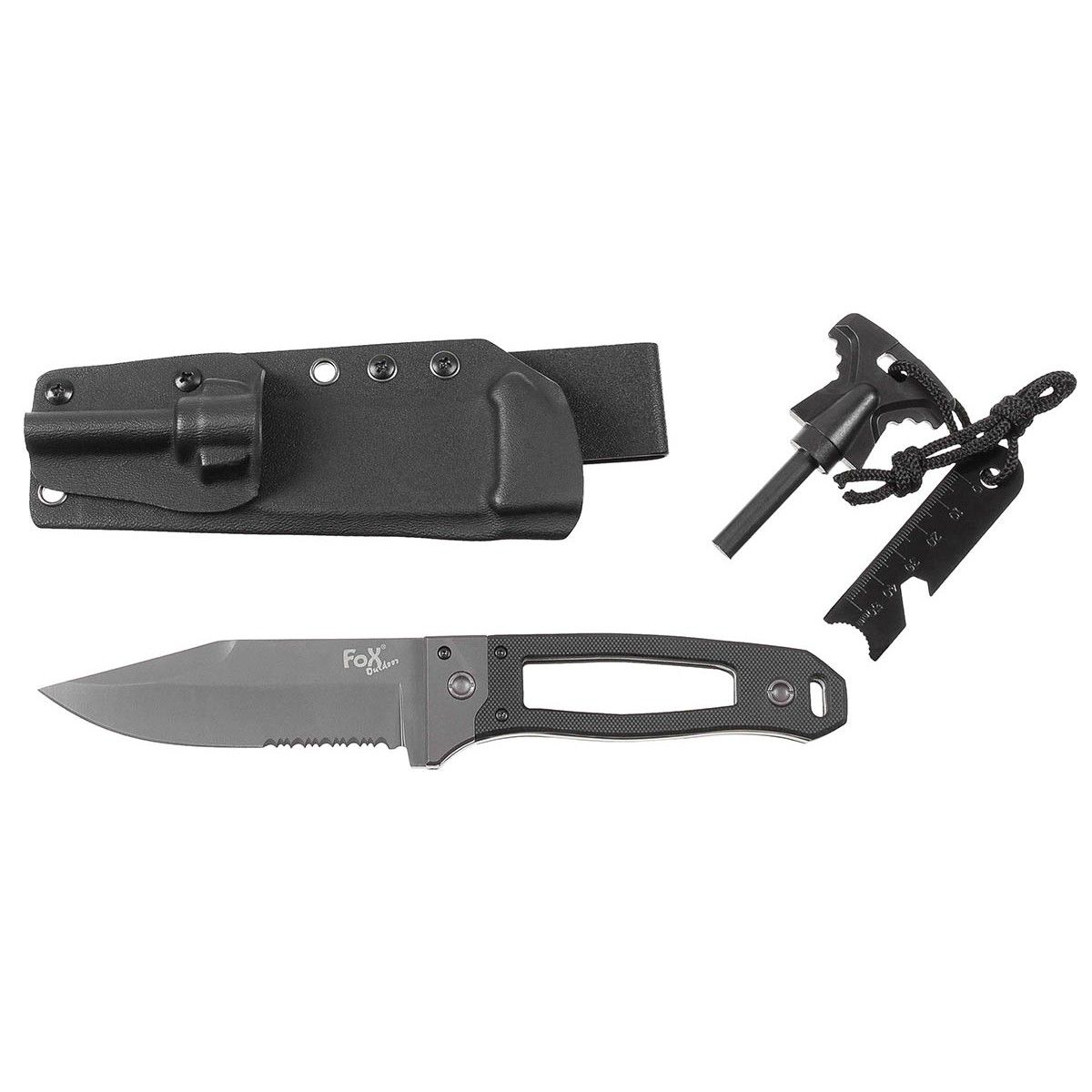 Coltello, &quot;Scorpion&quot;, nero, fodero in Kydex
