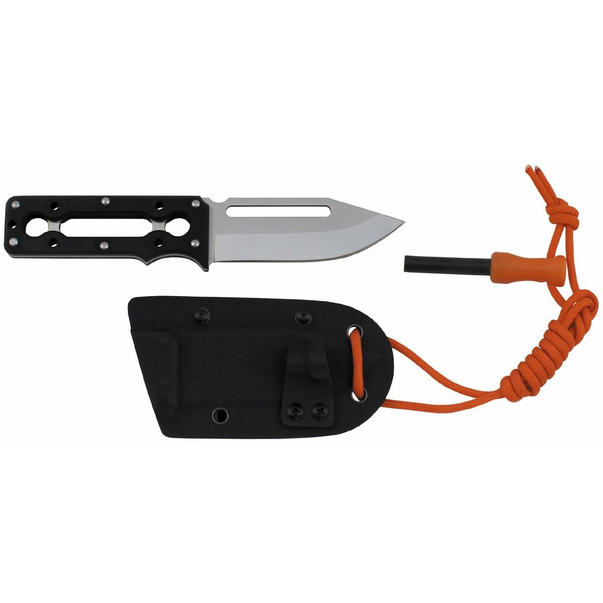 Coltello &quot;Outlive&quot;, nero, fodero in Kydex