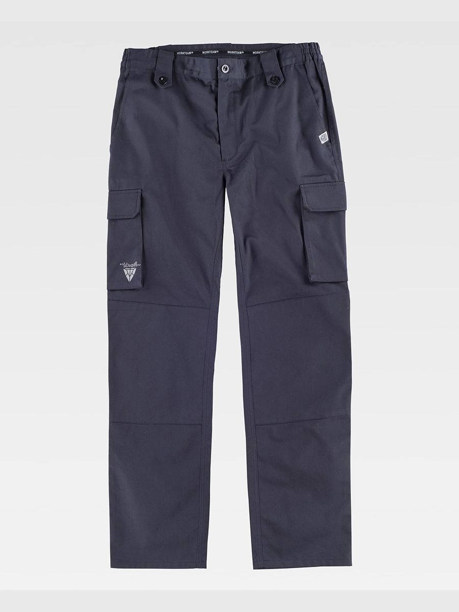 PANTALONE MULTITASCHE ELASTICIZZATO CON RINFORZI