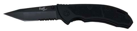 Coltello pieghevole, manico in metallo