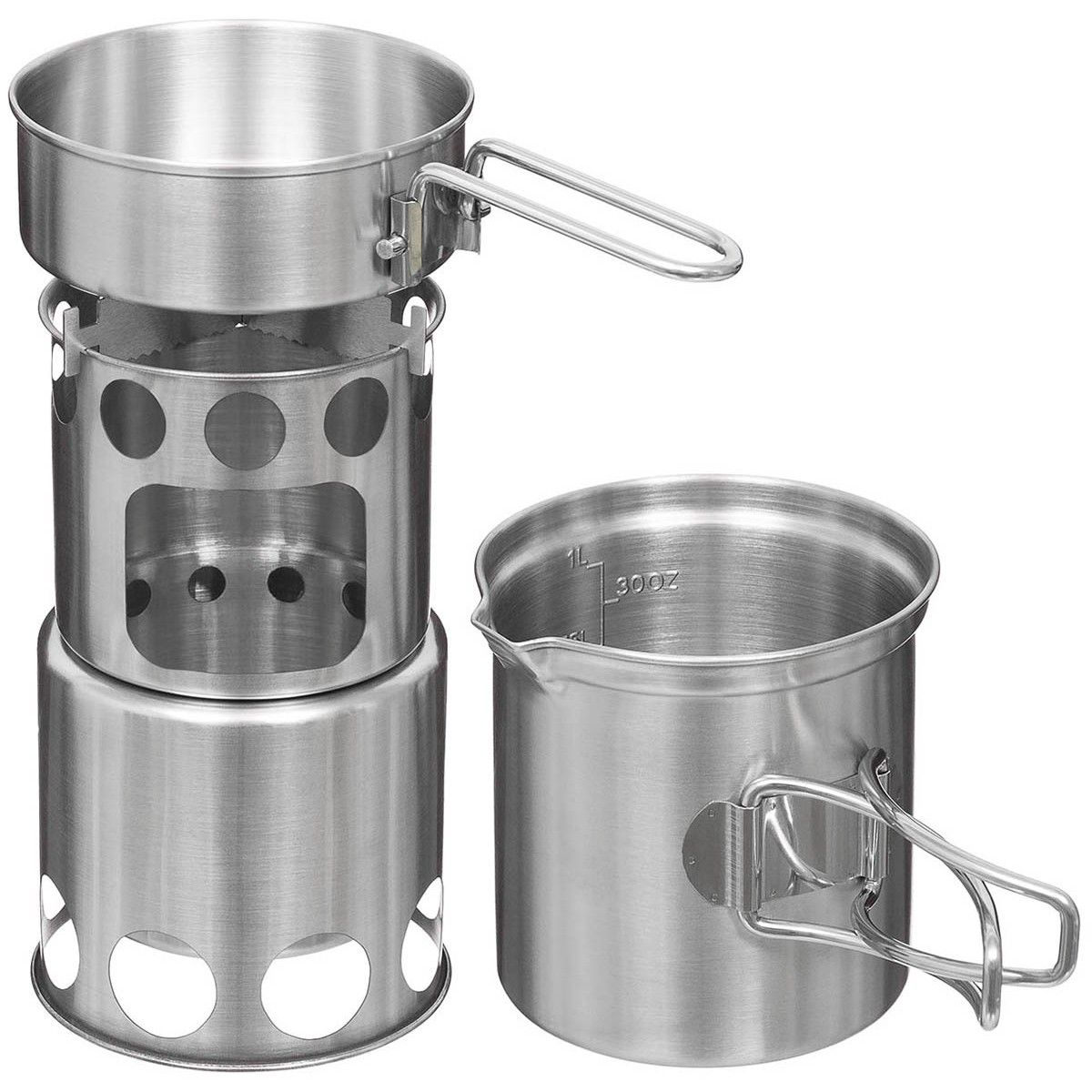 Set da cucina, acciaio inox