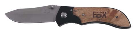 Coltello pieghevole, guancette in legno pregiato