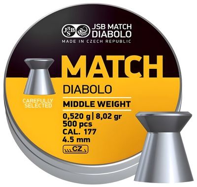 Diabolo JSB Match fucile 500pz cal.4,5mm