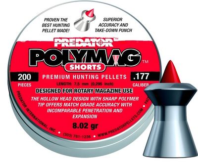Diabolo JSB Predator PolyMag Shorts 200pz cal.4,5mm