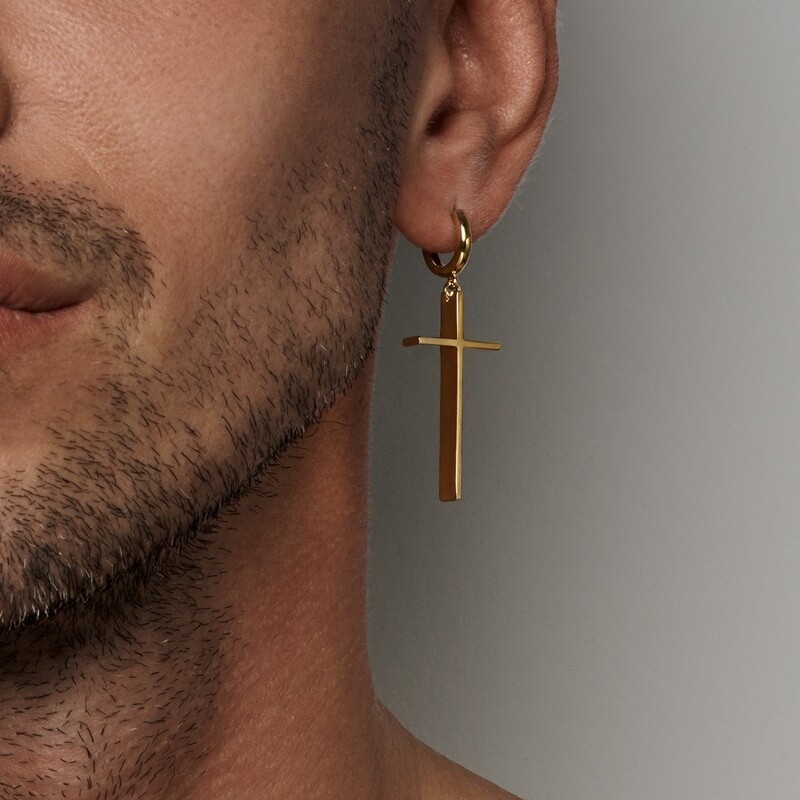 Earring CROSS GOLD