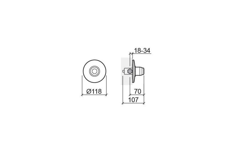 Eco, concealed timed flow urinal tap