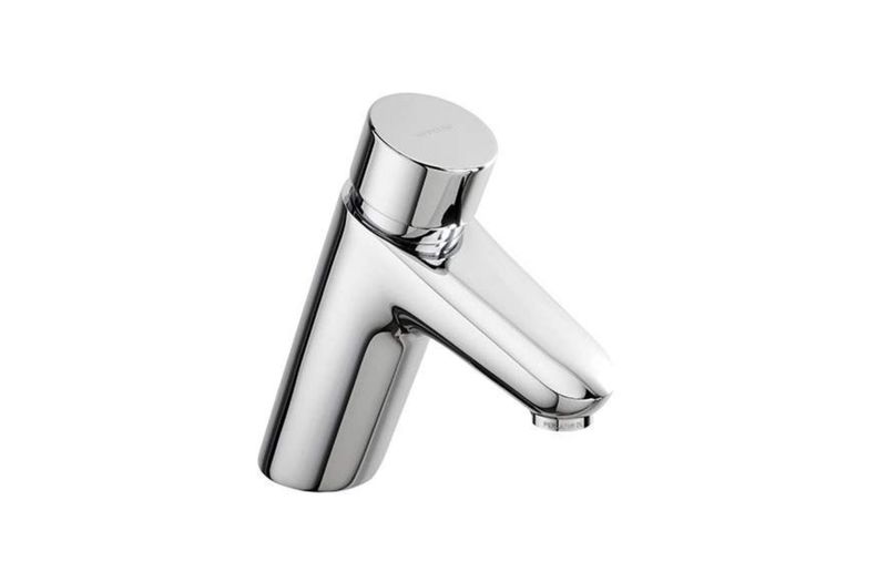 Lock, timed flow basin tap