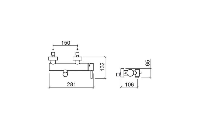 Tube, shower valve