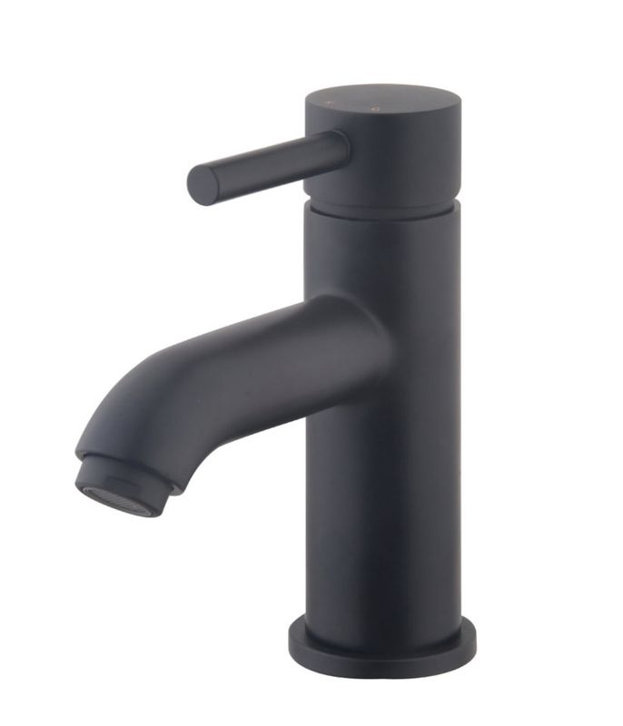 Caral Cadans, washbasin faucet low matt black